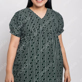 Feeding Frock Alia Cut, Free Size, Ankle Length, Tie-Up, Puff Sleeve Sleepwear in Softest Cotton Fabric (Bra Size 34"-38" | 50”-52″ length)